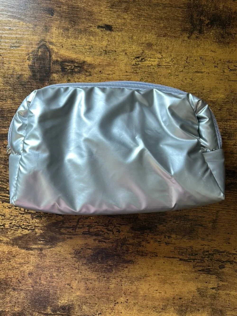 Skinfix Silver Cosmetic Bag Makeup Pouch Travel Toiletry Bag